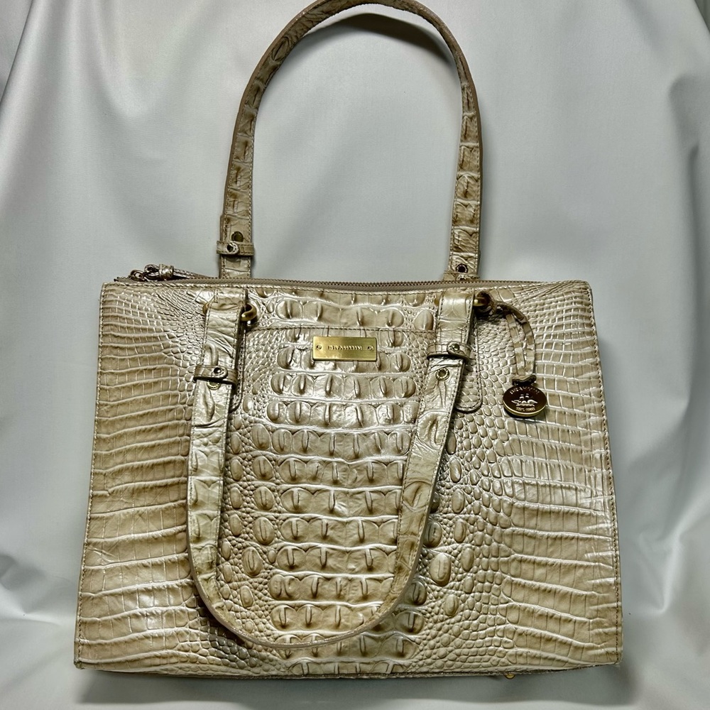 Brahmin Tote in Platinum